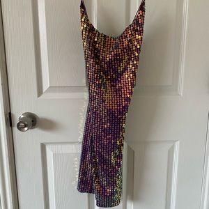 Oh Polly Purple Sequin Dress